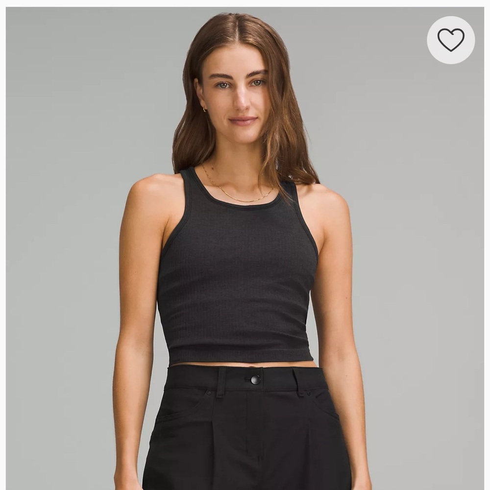 Lululemon Ebb to Street Cropped Racerback Tank Top
Light Support,  size 6
